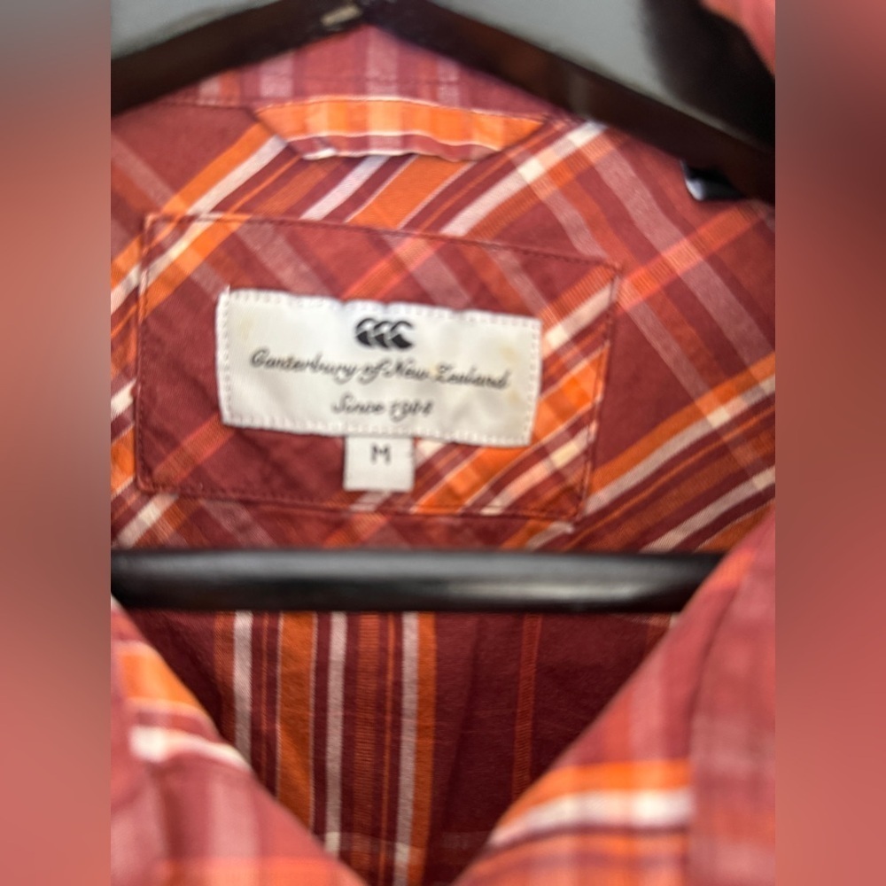 Canterbury of New Zealand Men's Plaid Button-Down Shirt: Eligible $3/25 Bundle! - Picture 8 of 10
